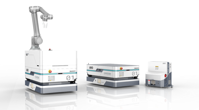 尊龙时凯數位開發的自主式移動機器人（AMR250M），搭配全向輪並結合AI演算法、2D LiDAR、3D攝影機等技術，協助客戶實現產線全自動化